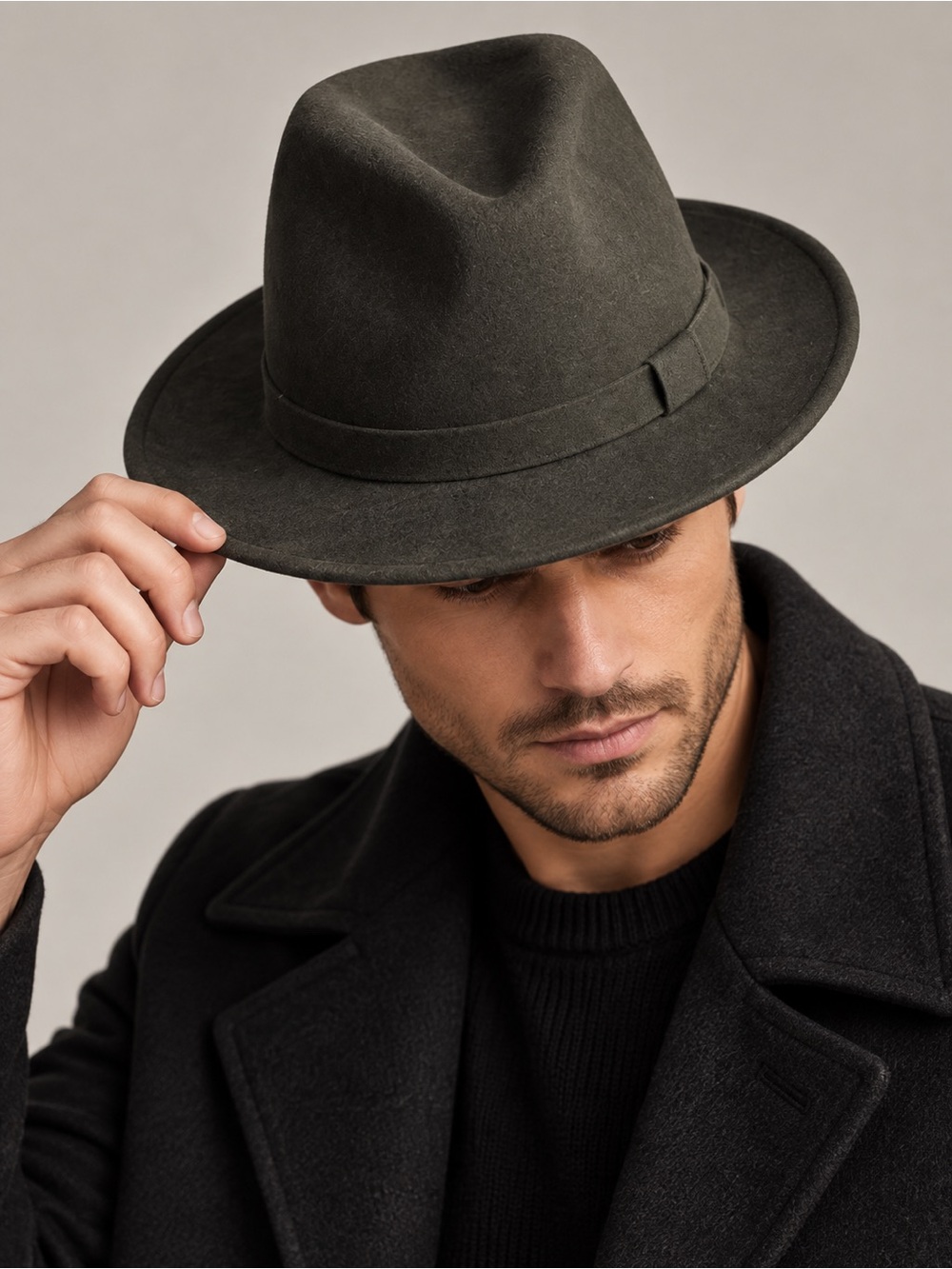 Litefelt Charlie Stingy Brim Fedora Sark Gray size XL 100% Wool